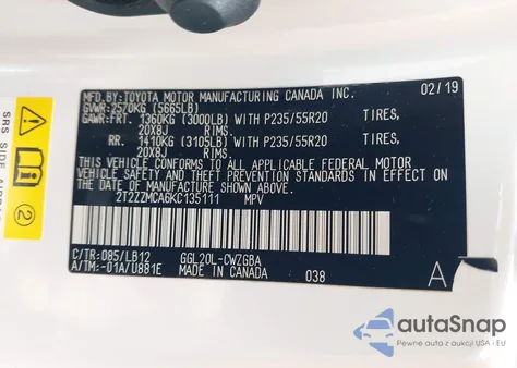 2019 Lexus Rx 350 from USA, damaged, VIN 2T2ZZMCA6KC135111